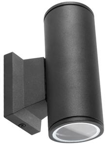 Aigostar - Vägglampa för utomhusbruk 2xGU10/230V svart IP65 rund