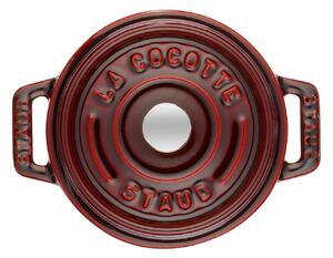 Staub La Cocotte Minigryta 10 cm, Rund, Grenadin-Röd, Gjutjärn