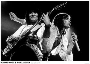 Poster, Affisch Mick Jagger and Ronnie Wood - Earls Court May 1976