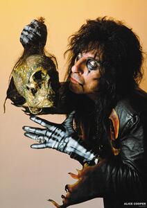 Poster, Affisch Alice Cooper - With Skull 1987