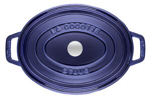 Staub La Cocotte Gryta 33 cm, Oval, Mörkblå, Gjutjärn