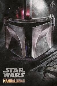 Poster, Affisch Star Wars: The Mandalorian - Helmet