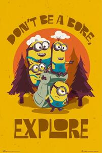 Poster, Affisch Minions - Don‘t Be Bore, Explore
