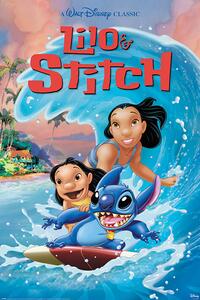Poster, Affisch Lilo & Stitch - Wave Surf