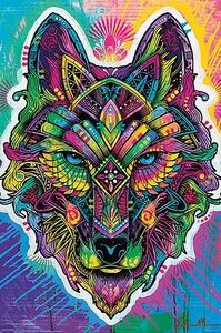 Poster, Affisch Dean Russo - Wolf Shaman Pop Art, (61 x 91.5 cm)