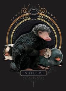 Konsttryck Fantastic Beasts - Nifflers, (26.7 x 40 cm)