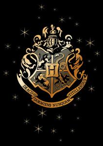 Konsttryck Hogwarts Golden Emblem, (26.7 x 40 cm)