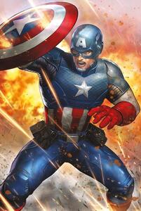 Poster, Affisch Captain America - Under Fire, (61 x 91.5 cm)