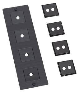 Buster + Punch - 4G Wall Plate Vertical With Infills Smoked Bronze - Massimo Minale - Brons