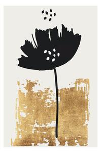 Poster, Affisch Kubistika - Black poppy, (40 x 60 cm)