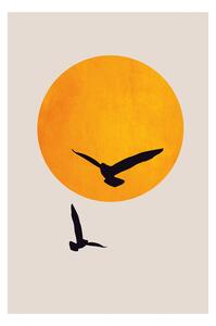 Poster, Affisch Kubistika - Birds in the sky, (40 x 60 cm)