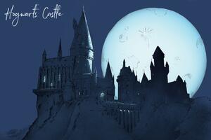 Konsttryck Harry Potter - Hogwarts Castlle, (40 x 26.7 cm)