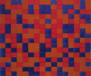 Mondrian, Piet - Konsttryck Composition with Grid 8, (40 x 35 cm)
