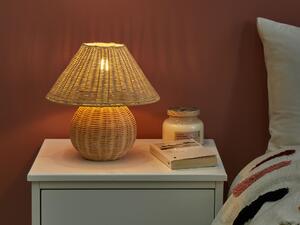 Bordslampa Rotting Ljus Naturlig Nattduksbordslampa Stämningsfull Belysning Boho-stil Vardagsrum Sovrum Beliani