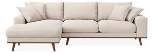 Copenhagen Premium 4-sits Vänstervänd L-formad Djup Divansoffa i Bouclé - Ljusbeige