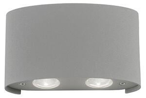 Modern vägglampa grå inkl LED IP54 - Silly