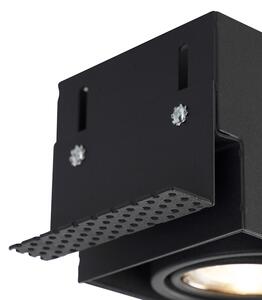 Modern smart infälld spot svart trimlös inkl. 3 GU10 Wifi - Oneon 3
