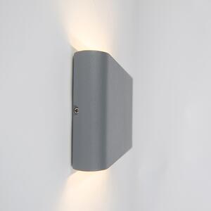 Vägglampa utomhus mörkgrå 17,5 cm inkl LED IP65 - Batt