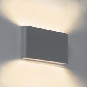 Vägglampa utomhus mörkgrå 17,5 cm inkl LED IP65 - Batt