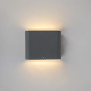 Vägglampa antracit 11,5 cm inkl LED IP65 - Batt
