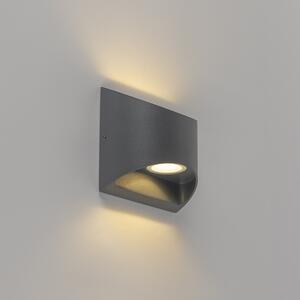 Modern yttervägglampa mörkgrå inkl LED IP54 - Mal