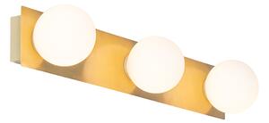 Modern vägglampa guld 48 cm IP44 3-ljus - Cederic