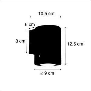 Modern vägglampa svart IP55 inkl. 1 x GU10 - Franca