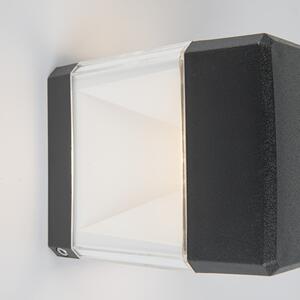 Modern utomhusvägglampa svart inkl LED IP55 - Elisa