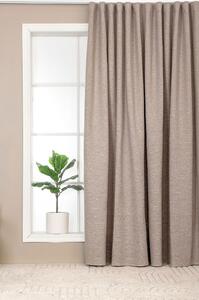 Hasta - Bouclé Gardin Extra Bred Hilma 268x280cm - Brun - Veckbandslängder - Från Homeroom