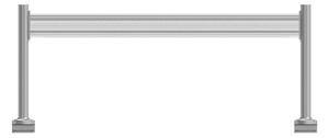 Toolbar, enkel skena inkl. stolpar, för bordsskärrn, 1200 mm