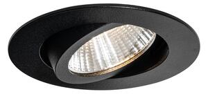 Infälld spotlight svart 6,8 cm inkl LED 750 lm dimbar IP23 - Gaius