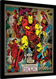 Inramad poster Iron Man - Retro