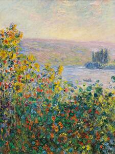 Bildreproduktion Flower Beds in Vétheuil (1881), Claude Monet