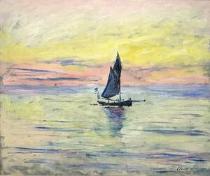 Bildreproduktion The Sailing Boat, Evening Effect (1885), Claude Monet