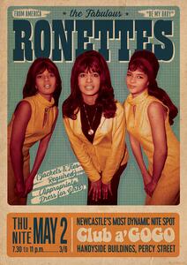Poster, Affisch The Ronettes - Newcastle