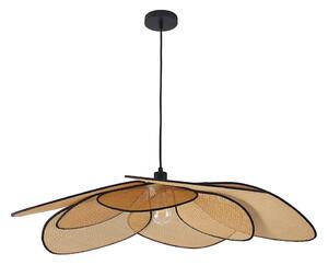 Ljuskrona med textilsladd TOBAGO 1xE27/20W/230V diameter 100 cm beige