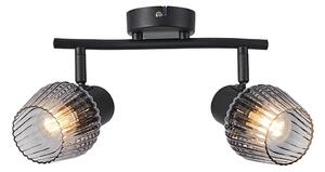 Prezent 14101 - Spotlight OASIS 2xE27/60W/230V svart/rökig