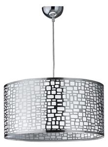 ONLI - Ljuskrona med textilsladd BRUCE 1xE27/15W/230V diameter 45 cm matt krom