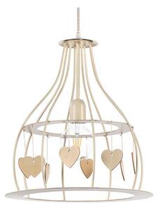 ONLI - Ljuskrona med textilsladd LEONILDE 1xE27/15W/230V beige