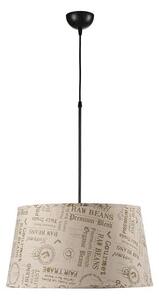 ONLI - Ljuskrona med textilsladd MAIDA 1xE27/15W/230V diameter 50 cm brun