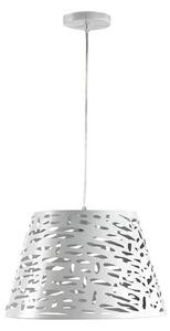 ONLI - Ljuskrona med textilsladd RICKY 1xE27/15W/230V diameter 40 cm vit