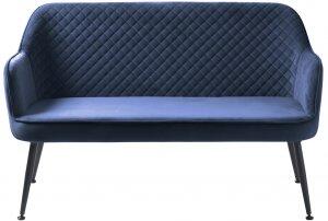 Anna 2-sits soffa i blå sammet