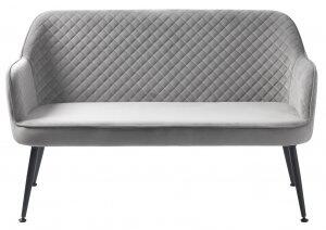 Anna 2-sits soffa i grå sammet