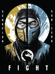 Konsttryck Mortal Kombat - Scropion & Sub-Zero
