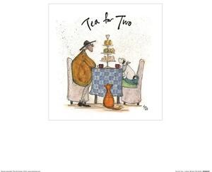 Konsttryck Sam Toft - Tea for Two, Sam Toft, (30 x 30 cm)