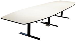 Höj- och sänkbart konferensbord, 280 x 120 cm, 2 st bordsskivor och 2 st t-fötter