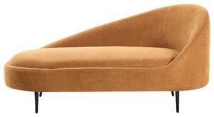 Schäslong Orange Tygklädsel Höger Metall Ben Modern Design Vardagsrumsmöbler Beliani