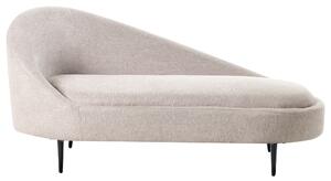 Schäslong Taupe Tygklädsel Vänster Metall Ben Modern Design Vardagsrumsmöbler Beliani