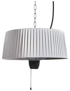 Halogenlampa Terrassvärmare Grå Stål Aluminium 1500 W Elektrisk Terrass Trädgård Utomhus Tillbehör Beliani
