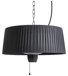 Halogenlampa Terrassvärmare Svart Stål Aluminium 1500 W Elektrisk Terrass Trädgård Utomhus Tillbehör Beliani
